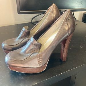 Calvin Klein brown leather heels.